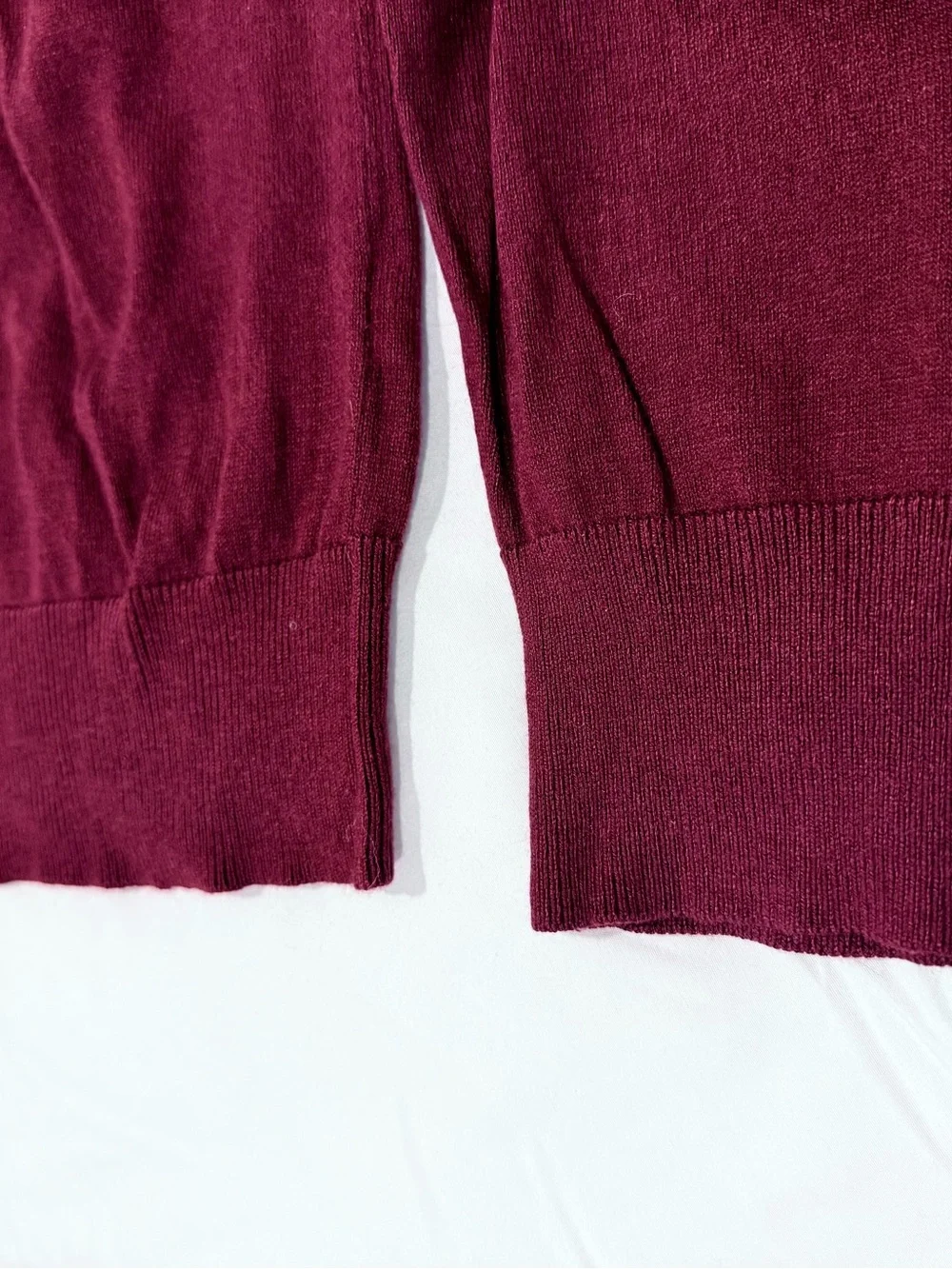 V-Neck Sweater - Burgundy/Wine Red